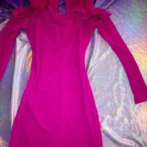 Plum dress with cutouts